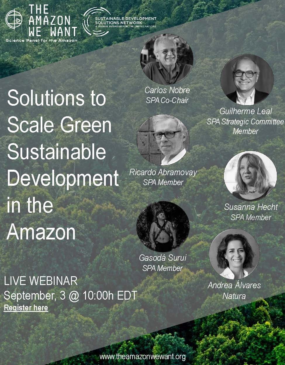 Webinar: Solutions to Scale Green Sustainable Development in the Amazon ...